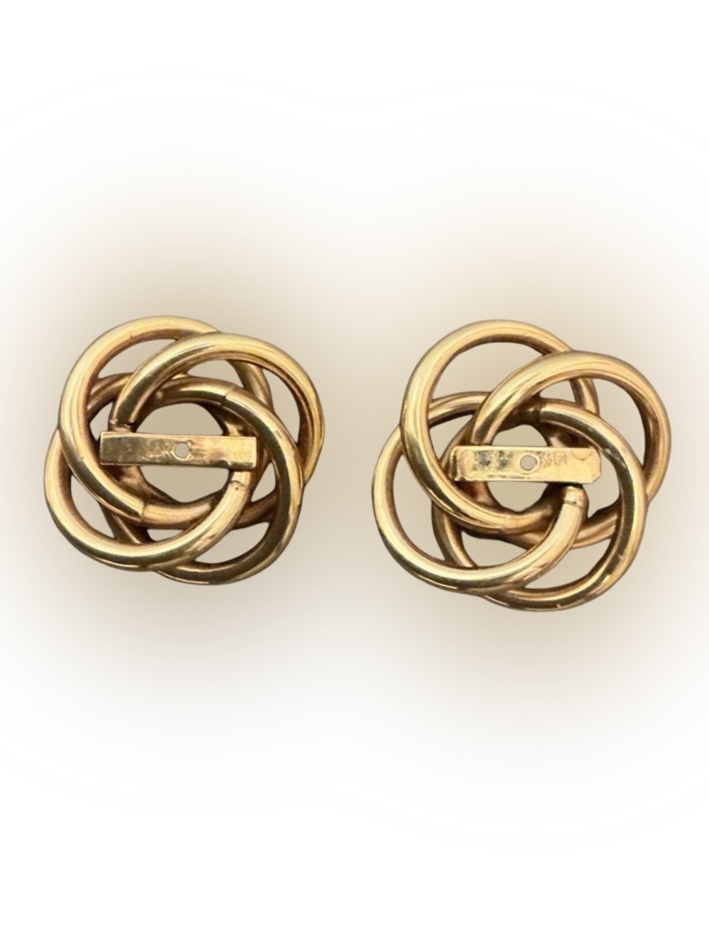 4g Vintage 14K Gold Multi-Loop Love Knot Earring Jackets